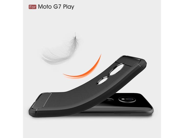 Actual product image Screenguard Motorola Moto G7 Play Cover Carbon Brushed Soft TPU (Motorola Moto G7 Play)