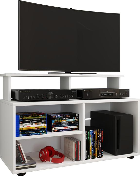 Produktbild VCM Holz TV Lowboard Fernsehschrank Konsole Fernsehtisch Fernseh Glas Balansia (90 x 36 cm)