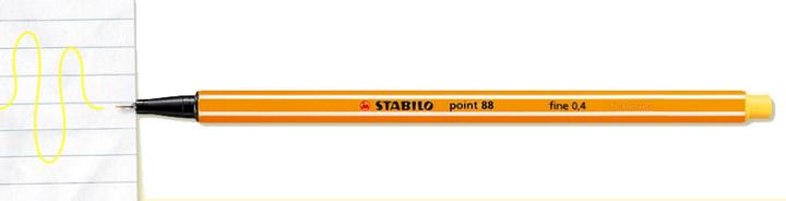 Actual product image STABILO point 88 Fineliner (Yellow, 1 x)