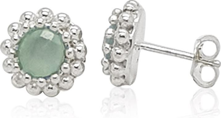 Image du produit Leyda Boucles d'oreilles en calcédoine (Pierre de couleur)