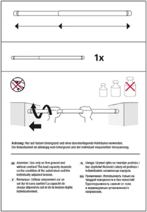 Actual product image Gardinia Clamping rod