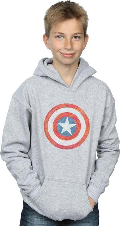 Produktbild Captain America Sketched Shield Kapuzenpullover Jungen (152, 158)