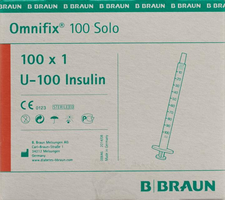 Actual product image B.Braun 100 Insulin 1 ml solo L (Insulin injections)