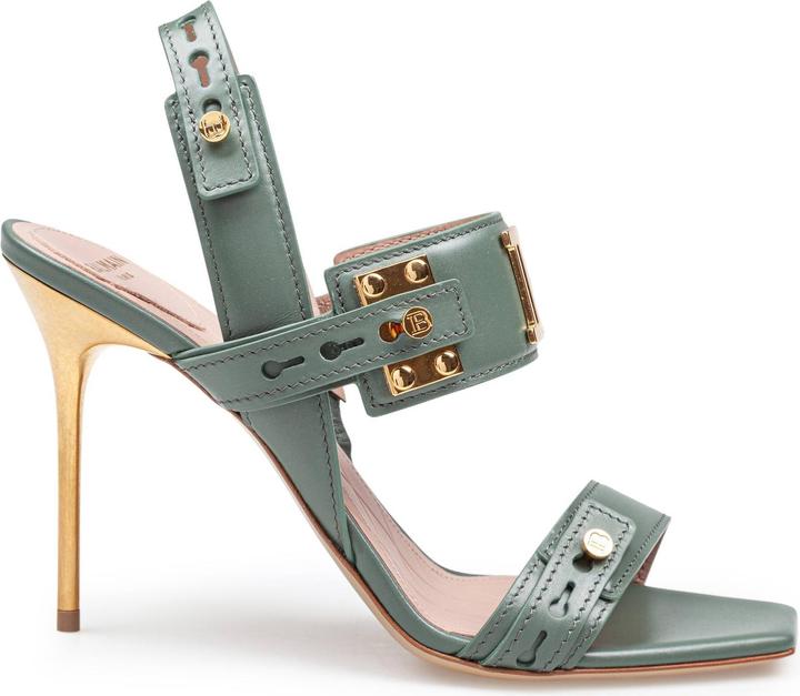Balmain leather sandal color green
