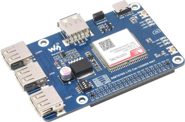Immagine prodotto WaveShare SIM7670G HAT 4G LTE/GPS per Raspberry Pi