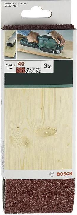 Produktbild Bosch Zubehör 3tlg. Schleifband-Set für Bandschleifer, rote Qualität K = 60 (60)