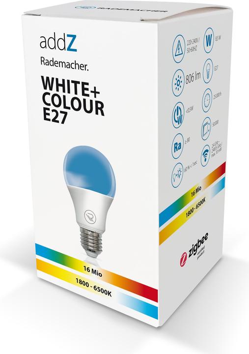 Actual product image Rademacher addZ White + Colour E27 LED (E27, 8.50 W, 806 lm, 1 x, F)