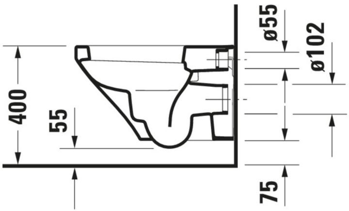 Actual product image Duravit Wall-hung WC set DURASTYLE white