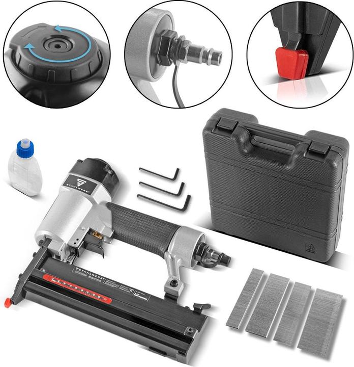 Actual product image Stahlwerk Pneumatic nailer DN-50 ST 2 in 1 with 5-7 bar working pressure