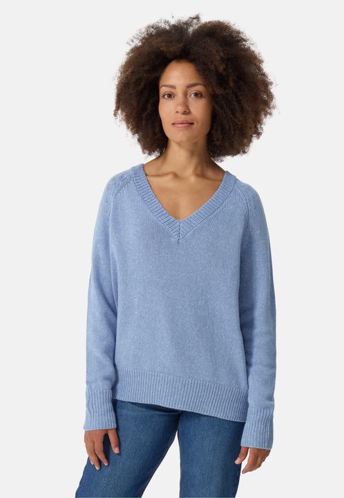 Actual product image Cash-Mere Seide Kaschmir Oversize Style V-Ausschnitt Pullover (S)