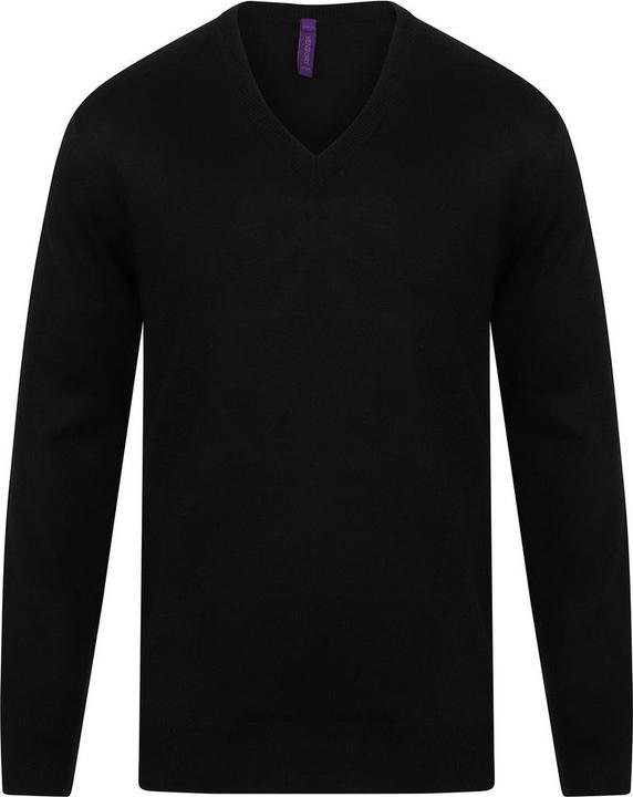 Actual product image Henbury Mens Acrylic V Neck Sweatshirt (M)