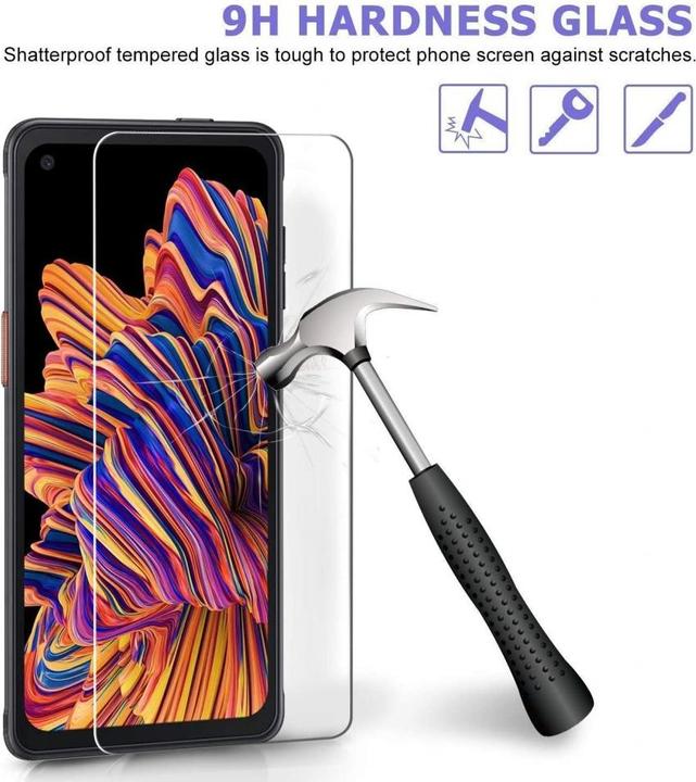 Actual product image Screenguard Samsung Galaxy XCover Pro bulletproof glass protective film Case Friendly Design (1 Piece, Samsung Galaxy S21)