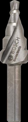 Immagine prodotto Bosch Professional Zubehör Punta a gradini HSS, per pressacavi, M10-M40, 10 mm, 125,5 mm, 16 passi (10 mm)