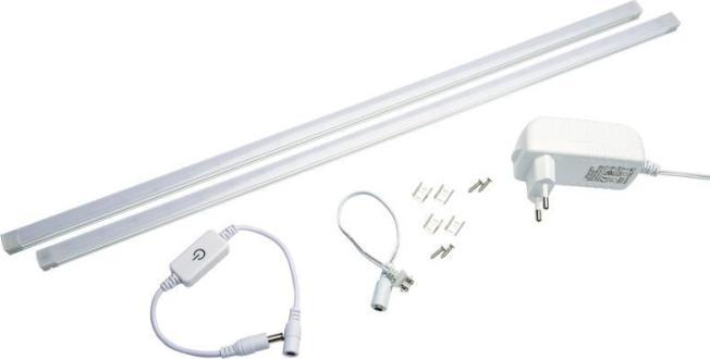 Actual product image Rutec Tara starter set incl. dimmer switch 2x88071 3000K 734lm IP40 incl. accessories (White, 50 cm, Indoor)