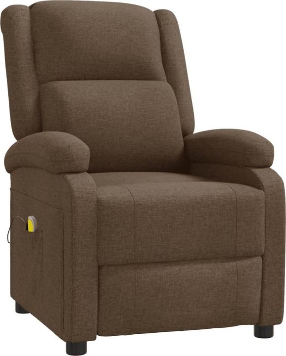 Image du produit VidaXL Fauteuil de massage Fauteuil de télévision Fauteuil relax Fauteuil de relaxation Marron Tissu