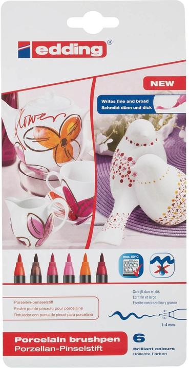 Produktbild Edding Porzellan-Stifte warme Farben Satz von 6pcs. (Mehrfarbig, 4 mm, 6 x)