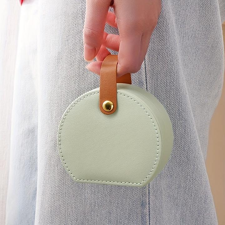 Produktbild Only-Bags.Store Reisefreundlicher, schicker Mini-Schmuck-Organizer aus Kunstleder – tragbare und hübsche