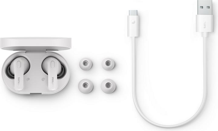 Actual product image Philips TAT1108WT headphones/headset Wireless In-ear Calls/Music Bluetooth White (5 h, Wireless)