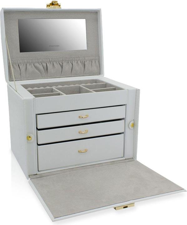 Produktbild Friedrich Modern white jewelry box with crocodile pattern Caiman 20136-1