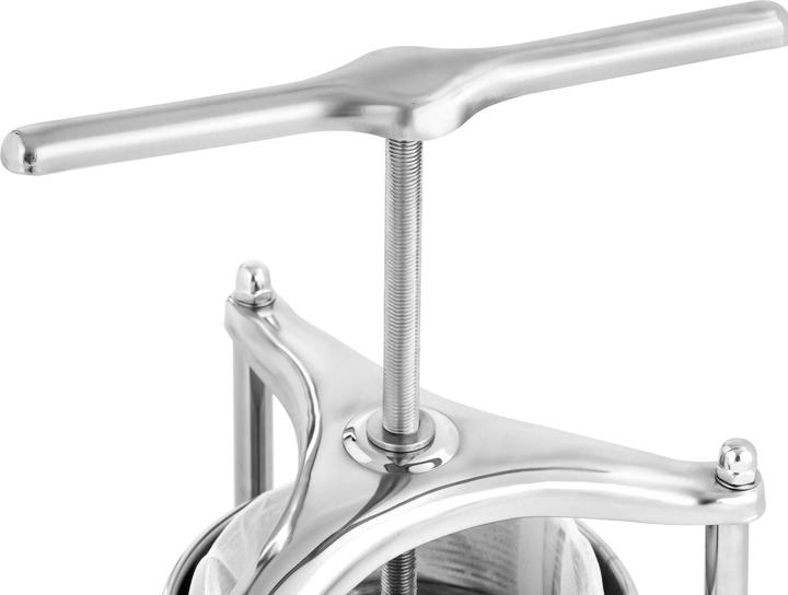 Produktbild Royal Catering Obstpresse Saftpresse Weinpresse Fruchtpresse Edelstahl 3 L + 5 Presstücher (EU-Stecker)