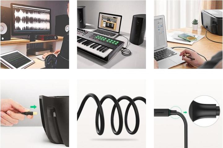 Actual product image Ugreen USB A — USB B (3 m, USB 2.0)