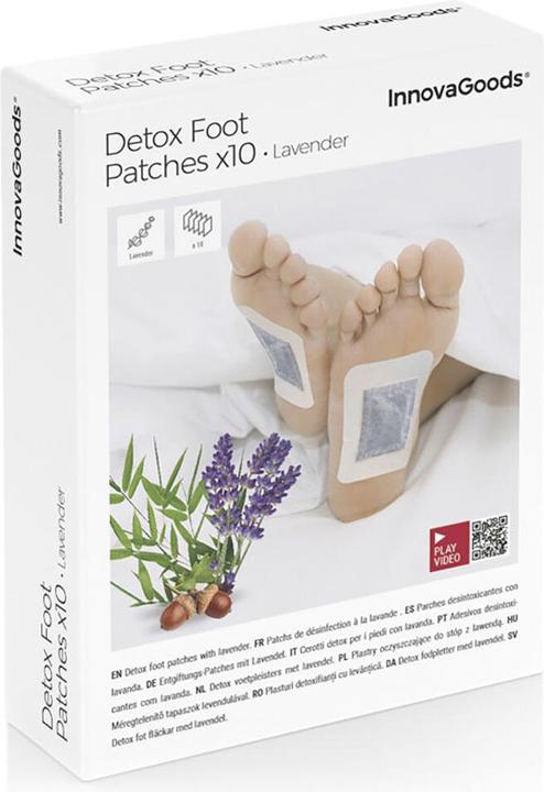 InnovaGoods Detox Fusspflaster Lavender 10 Stück (Fussbad)
