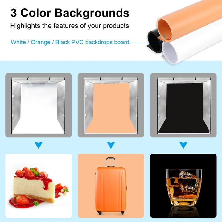 Produktbild Puluz Fotostudio mit integrierter LED Beleuchtung (Aufnahmebox)