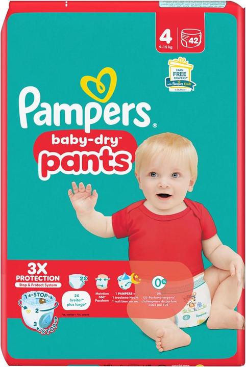 Immagine prodotto Pampers Baby-Dry Pants Gr4 9-15kg Maxi confezione economica (Dimensione 4, 42 Pezzo/i)