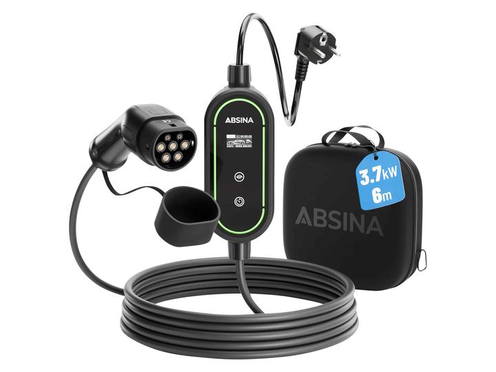 Produktbild Absina EV Ladekabel für Elektroautos, Mode 2, 16 A, 3,7 kW (3.70 kW, 16 A)