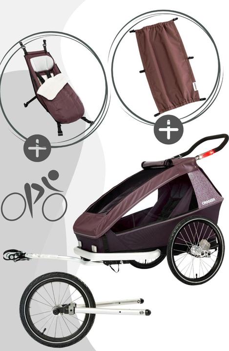 Produktbild Croozer Kid Vaaya 1 All Season Bundle Baby - Blossom Red
