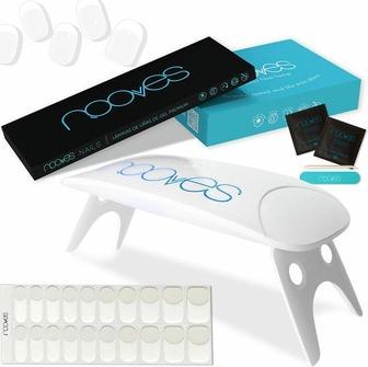 Nooves PREMIUM Gel-Nagelblätter Etui mit 8W tragbarer UV/LED-Nagellampe - 5er-Pack (bunt)