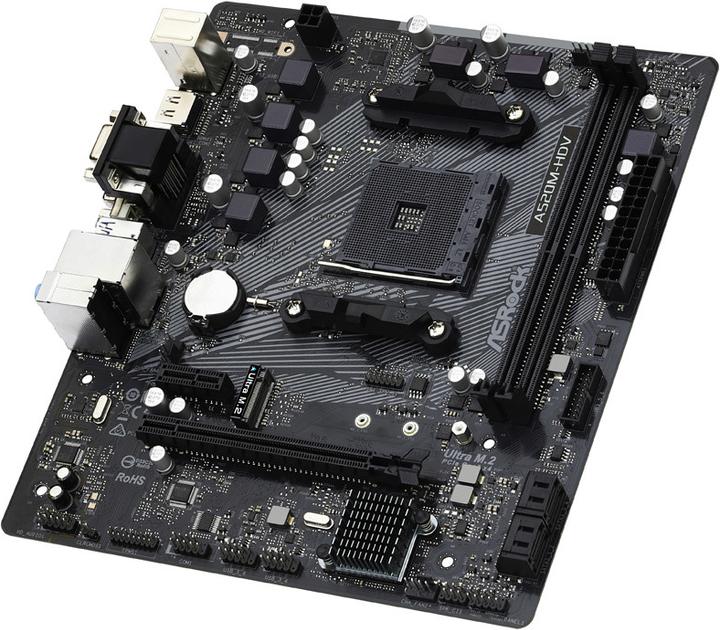 Image du produit AsRock A520M-HDV (AM4, AMD SoC, mATX)