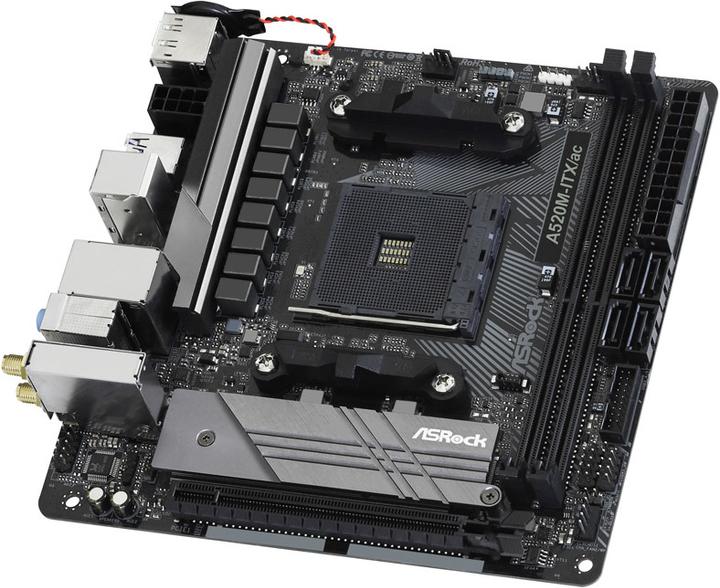 Actual product image AsRock A520M-ITX/ac (AM4, AMD A520, Mini-ITX)