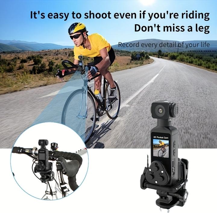 Image du produit PhoneLook Caméra d'action portable 4K avec objectif rotatif 270° légère rechargeable pour vlogging et voyage (Bluetooth, WiFi)