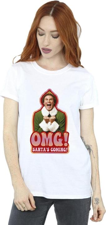 Immagine prodotto Elf Santa's Coming Maglietta Ampia Donna (XL)