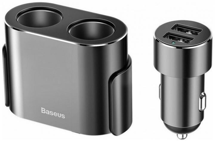 Actual product image Baseus High Efficiency One to Two Cigarette LighterBlack