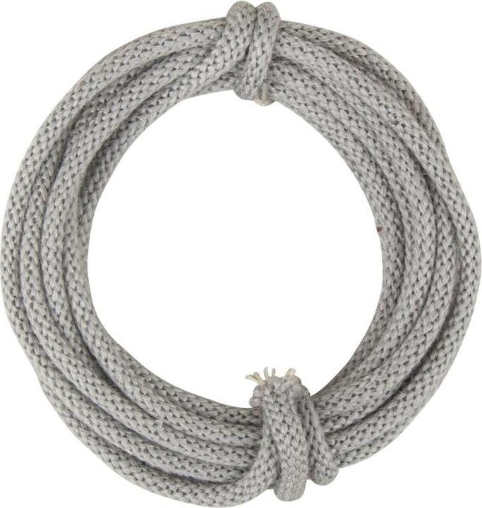Produktbild Rayher Strickschlauch mit Draht 5mm hellgrau 3m (Geschenkband)
