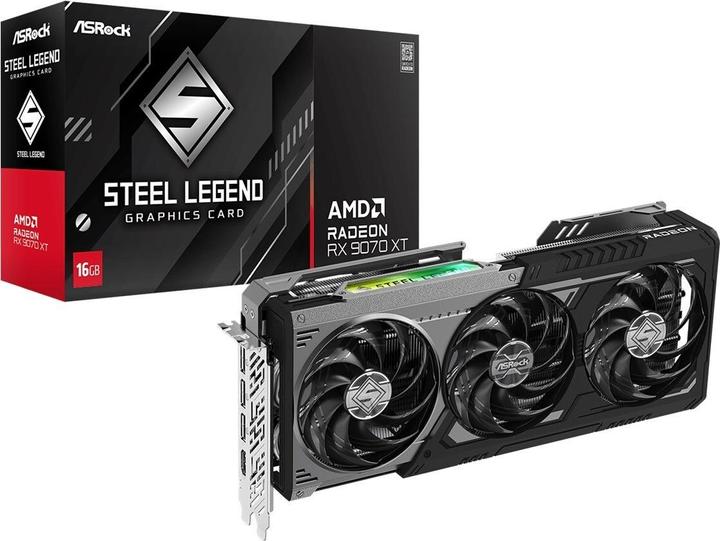 Actual product image AsRock Radeon RX 9070 XT Steel Legend Dark (16 GB)