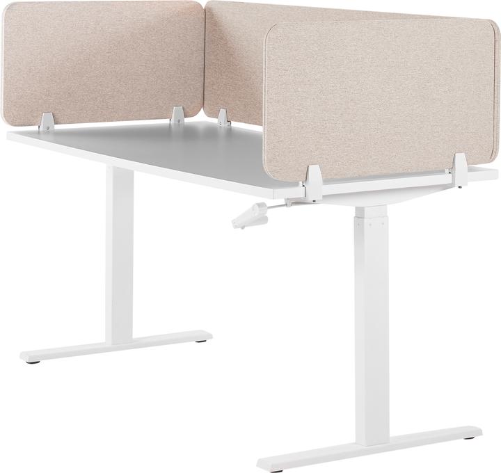 Produktbild Beliani Schreibtischtrennwand beige 160 x 40 cm WALLY (160 x 40 cm)