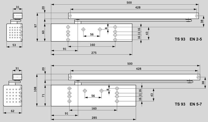 Produktbild Dormakaba Türschliesser TS 93 B Contur Design (Indoor)