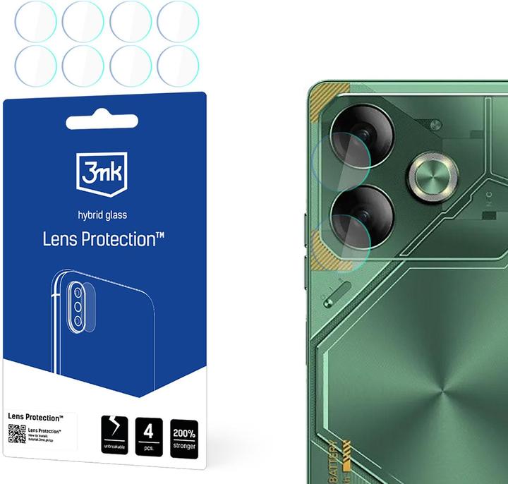 Actual product image 3MK Lens Protect Tecno POVA 6 Ochrona na obiektyw aparatu 4szt (4 Piece, Tecno Nova 6 Pro)