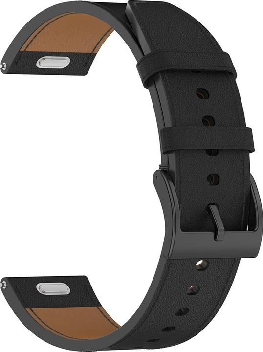 Techsuit - Watchband 20mm (W073) - Samsung Galaxy Watch4 40mm - Black (Polyurethan Leder)