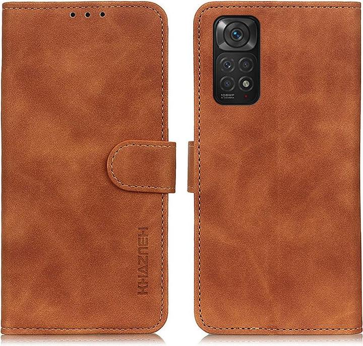Actual product image Cover-Discount Xiaomi Redmi Note 11 / 11S - leather case cover brown (Xiaomi Redmi Note 11)