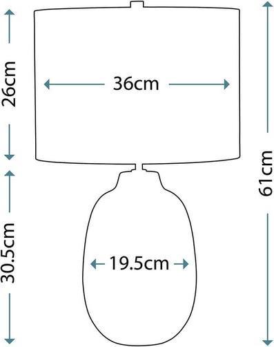 Immagine prodotto Elstead Lighting Lampada da tavolo Grange Park E27 grigio, marrone crema, Made in UK (E27)