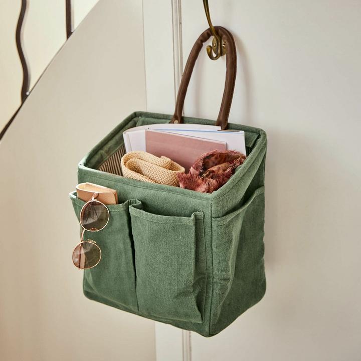 Image du produit Loberon Organiseur Cranberra vert/marron (30 x 30 x 20 cm)