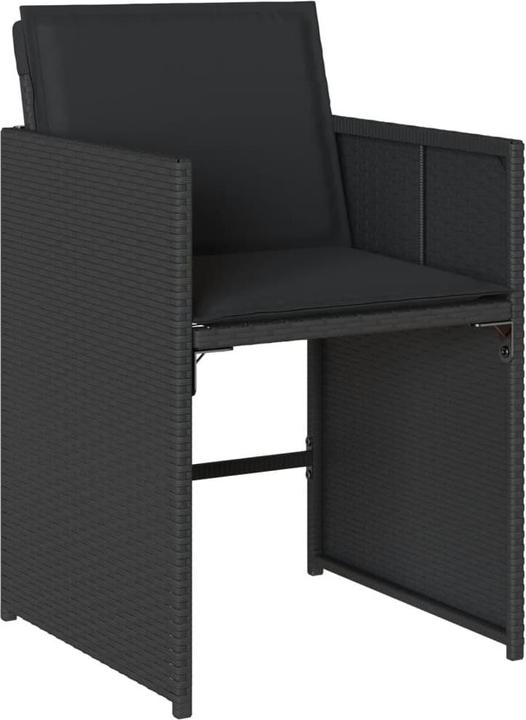 Produktbild VidaXL Gartenmöbel Essgruppe Gartengarnitur Sitzgruppe 15tlg Schwarz Poly Rattan (275 cm)