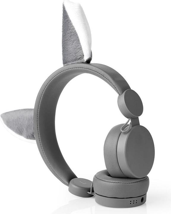 Immagine prodotto Nedis Cuffie on-ear con cavo Cuffie on-ear con cavo da 3,5 mm Lunghezza cavo: 1,20 m 85 dB Grigio Grigio (Cablato)