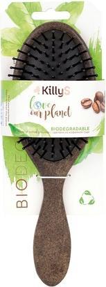 KillyS Oval Brush For Detangling And Styling Hair With Coffee Eco Bio