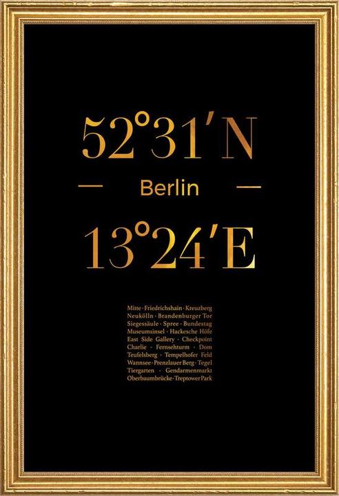 Immagine prodotto Juniqe Icone d'oro di Berlino (20 x 30 cm)