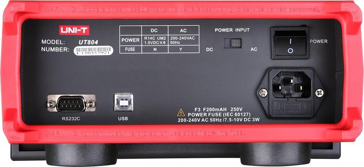 Actual product image Uni-T Bench multimeter UT804, True RMS